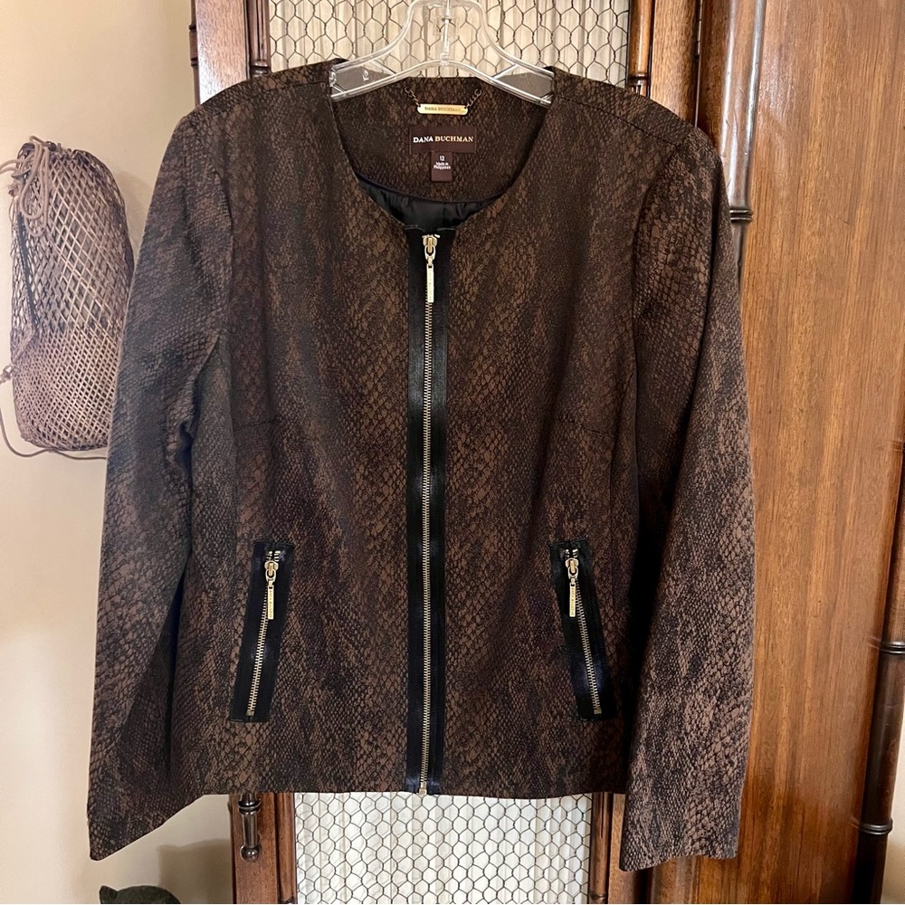 Dana Buchman Snakeskin Print Jacket